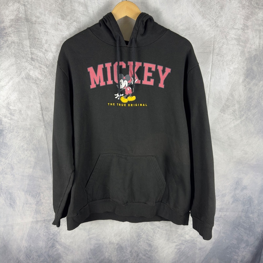 Disney Mickey Mouse The True Original Black Hoodie Mens 2XL Graphic Pullover